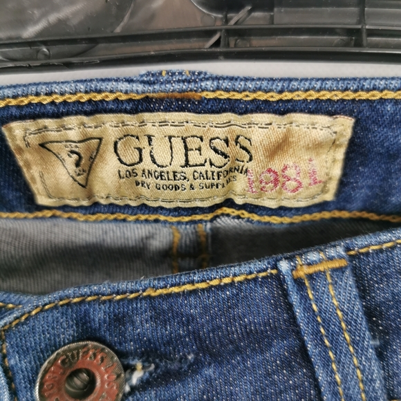 GUESS Vintage Y2K 2000s Jeans Size 27" 8 Long Leg Straight - Picture 6 of 11